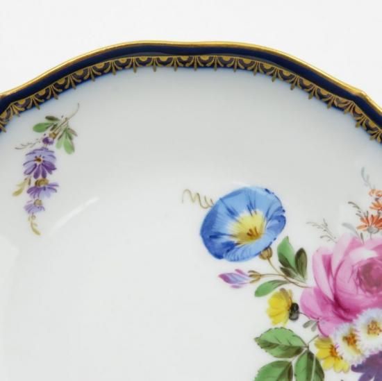MEISSEN - マイセン Aカンテ 6つ マイセン カップ&ソーサー□Aカンテ 六つ花 C&S 洋食器 1客 金彩