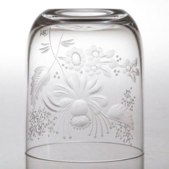 マイセンクリスタル グラス ○ フラワー エングレーヴィング