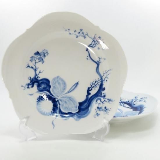 未使用 Meissen マイセン ブルーオーキッド 大皿 プレート 25cm マイセン プレート□ブルーオーキッド ディナープレート 25.5cm