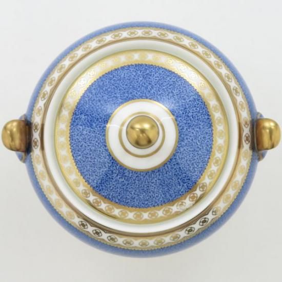 ウェッジウッド ポット□ユーランダー パウダーブルー シュガーポット