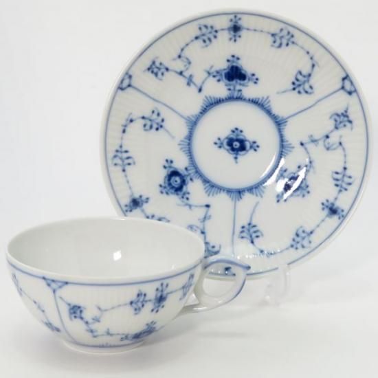 ロイヤルコペンハーゲン カップ&ソーサー□ブルーフルーテッド