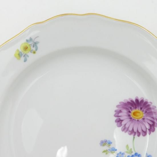 美品❤マイセン ベーシックフラワー 2つの花 プレート皿 ケーキ デザート② マイセン プレート□ベーシックフラワー ブーケ 二つ花 サラダ