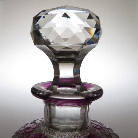 オールド バカラ 香水瓶 ○ エグランチエ パフュームボトル パープル