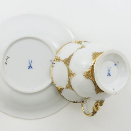 マイセン カップ&ソーサー□Bフォーム グランツゴールド C&S 洋食器