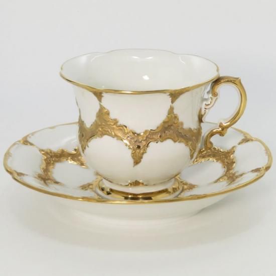 マイセン カップ&ソーサー□Bフォーム グランツゴールド C&S 洋食器