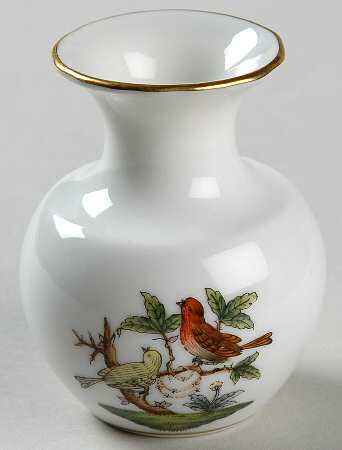 ヘレンド ロスチャイルドバード 花瓶 フラワーベース 仏壇用 壷型 ミニ