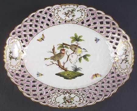 ★　ヘレンド　ビンテージ　ロスチャイルドバード　バスケット　オーバル型 Amazon.co.jp: ヘレンド ビンテージ ロスチャイルドバード バスケット