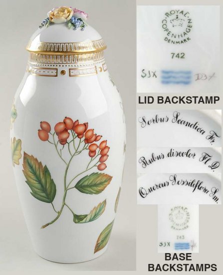 ロイヤルコペンハーゲン フローラダニカ(1961-) 蓋付き花瓶 フラワー