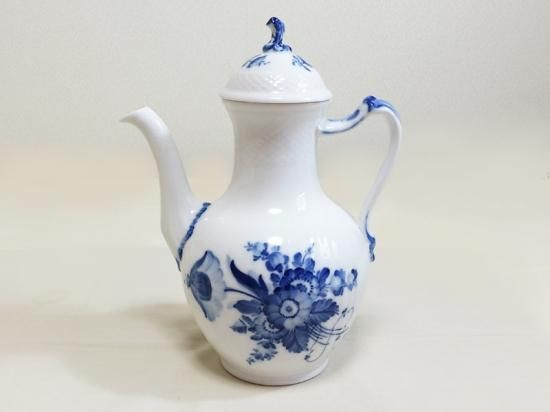 ロイヤルコペンハーゲン ポット□ブルーフラワー カーブ