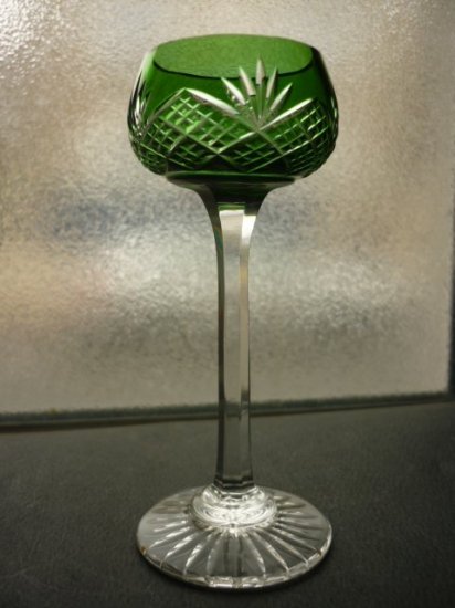 オールド バカラ クリスタル グリーン リキュール グラス 緑 フランス