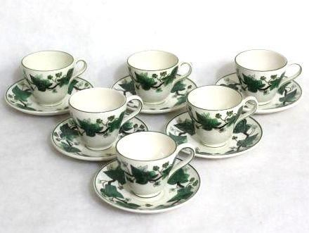 5客Wedgwood ティーカップ、コーヒーカップ&ソーサー-