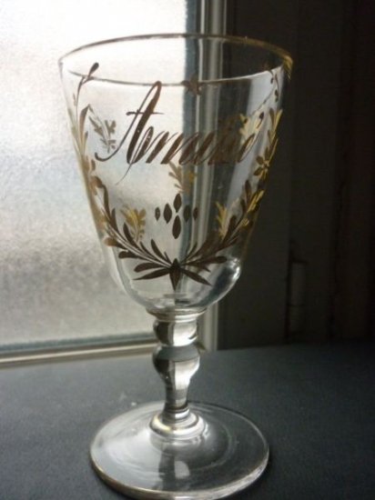 フレンチ アンティーク 金彩 グラス アミティエ グラス 19世紀末 - アンティーク ヴィンテージの高級クリスタル 陶磁器｜グラスクラシック