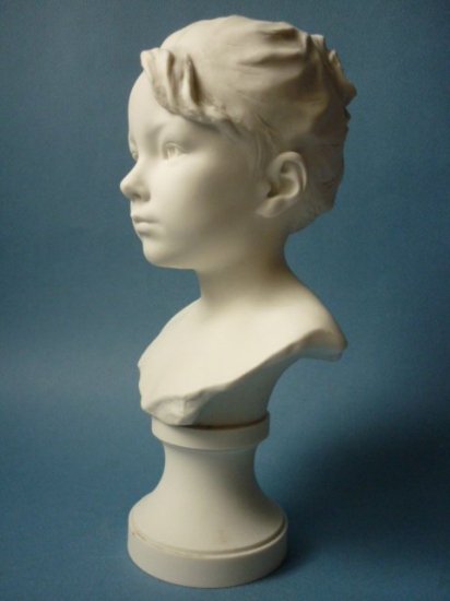 オールド セーブル 胸像 少女の胸像 白磁 ビスク by EDOUARD HOUSSIN 