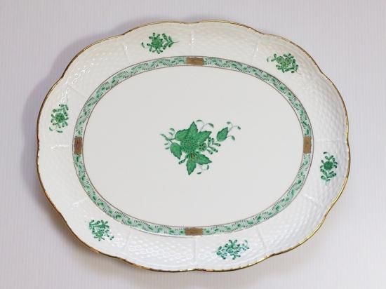 Herend】ヘレンド アポニーグリーン 大皿プレート 30cm プレート