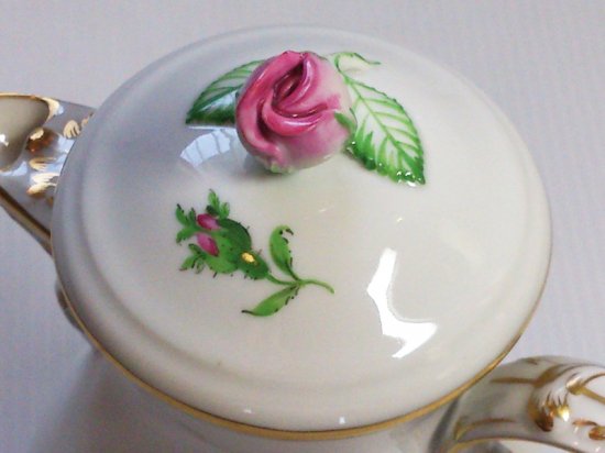 マイセン ポット□ピンクローズ ピンクのバラ コーヒーポット 薔薇 Meissen 1 - アンティーク ヴィンテージの高級クリスタル 陶磁器 ｜グラスクラシック