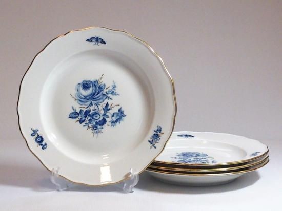 MEISSEN マイセン 磁器 ブルーフラワー プレート 皿 壁掛け 専用箱