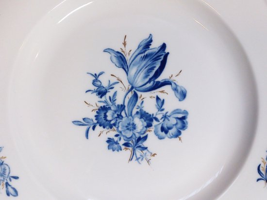 マイセン プレート□ブルーフラワー ディナープレート 皿 4枚 青い花と ...