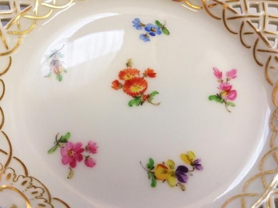 1級品 マイセン スキャタードフラワー デザートプレート 4枚 小花散らし 皿