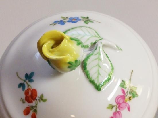 マイセン ポット□ベーシックフラワー ブーケ 二つ花 コーヒー