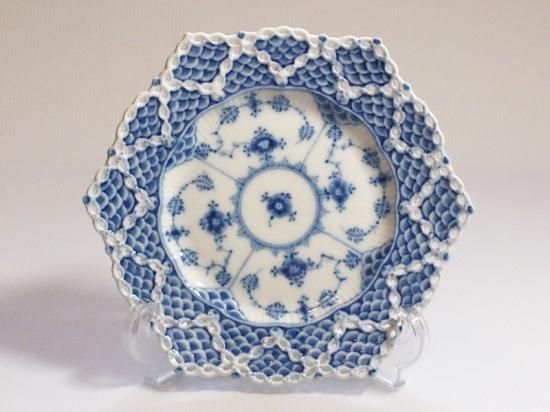 ロイヤルコペンハーゲン プレート□ブルーフルーテッド ダブル