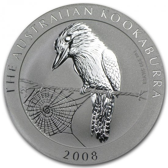 2008 オーストラリア クッカバラ（カワセミ） 銀貨 1オンス クリア