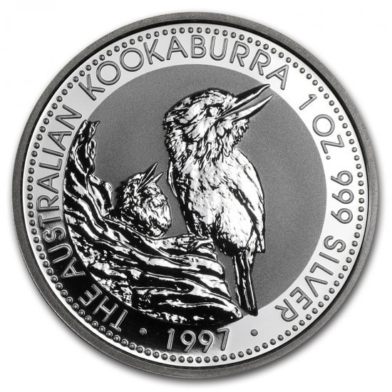 1997 オーストラリア クッカバラ（カワセミ） 銀貨 1オンス クリア