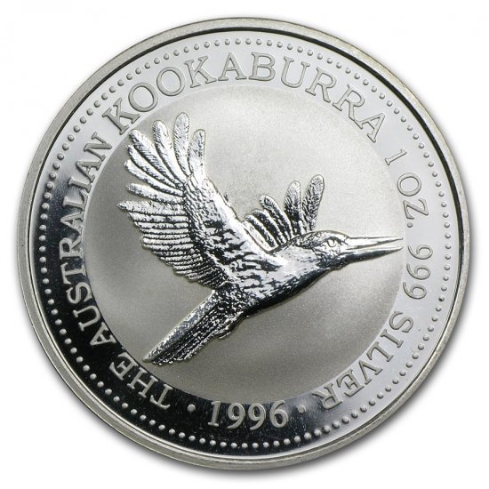 1996 オーストラリア クッカバラ（カワセミ） 銀貨 1オンス クリア 