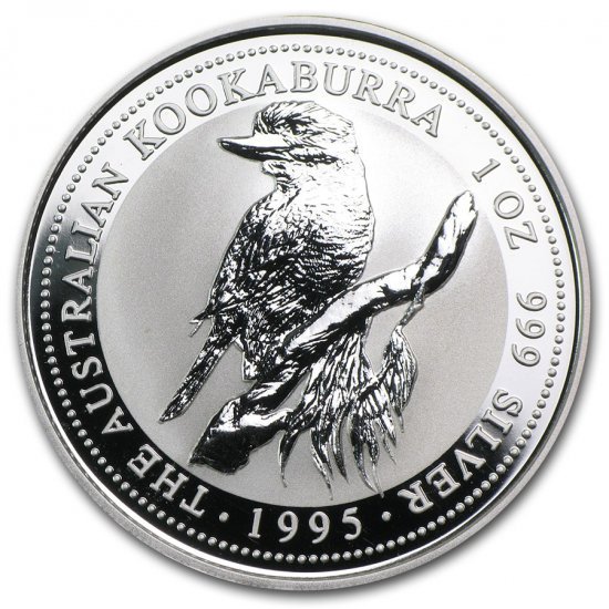 1995 オーストラリア クッカバラ（カワセミ） 銀貨 1オンス クリア ...