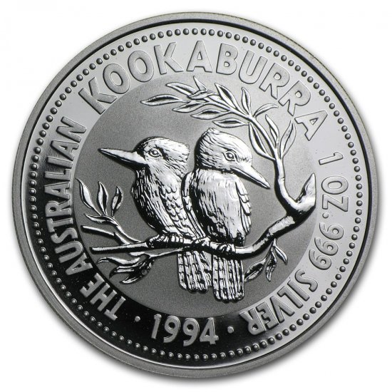 1994 オーストラリア クッカバラ（カワセミ） 銀貨 1オンス クリア 