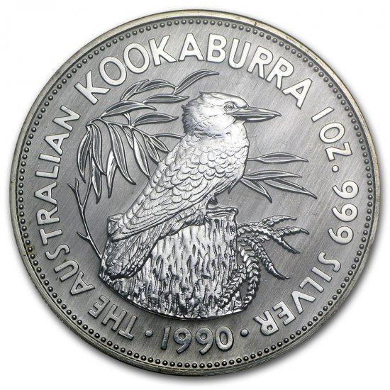 1990 オーストラリア クッカバラ（カワセミ） 銀貨 1オンス クリア