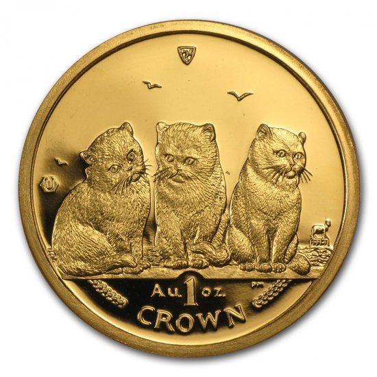 マン島 キャットコイン プルーフ金貨 2006年 カラー 1/5オンス - 美術品/アンティーク