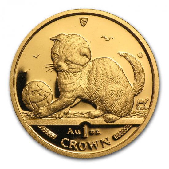 マン島 キャットコイン プルーフ金貨 2006年 カラー 1/5オンス - 美術 ...
