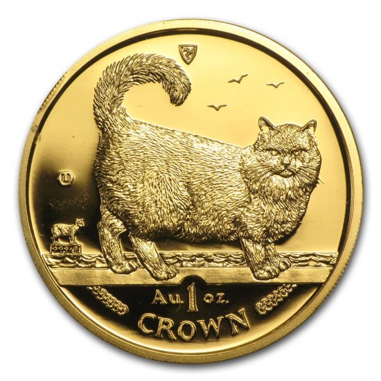 マン島 キャットコイン プルーフ金貨  2006年 カラー 1/5オンス