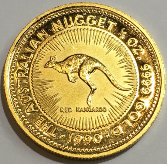 1990 オーストラリア、カンガルー金貨１/2オンス クリアケース付き ...