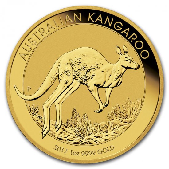 2017 オーストラリア、カンガルー金貨 1オンス 33mmクリアーケース付き