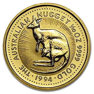 1994 オーストラリア、カンガルー金貨 1/10オンス クリアーケース付き