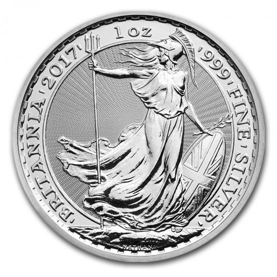 2017 イギリス ブリタニア銀貨1オンス (39mmクリアーケース付き) 新品