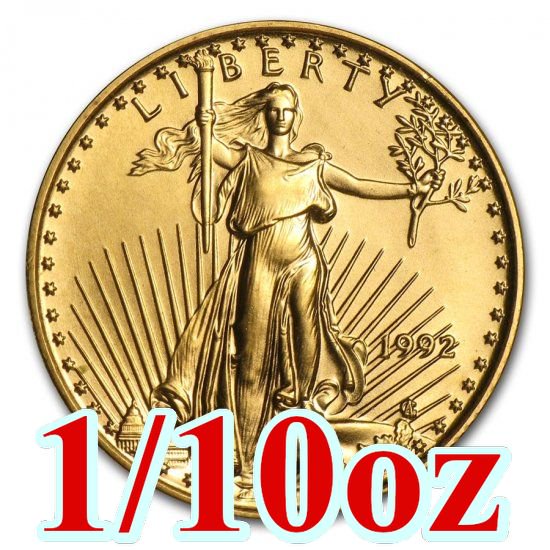 貨幣[MS70]イーグル金貨　1/10オンス