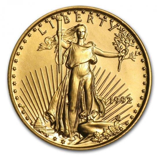 1992 アメリカ イーグル銀貨1オンス(41mmクリアケース付き) 新品