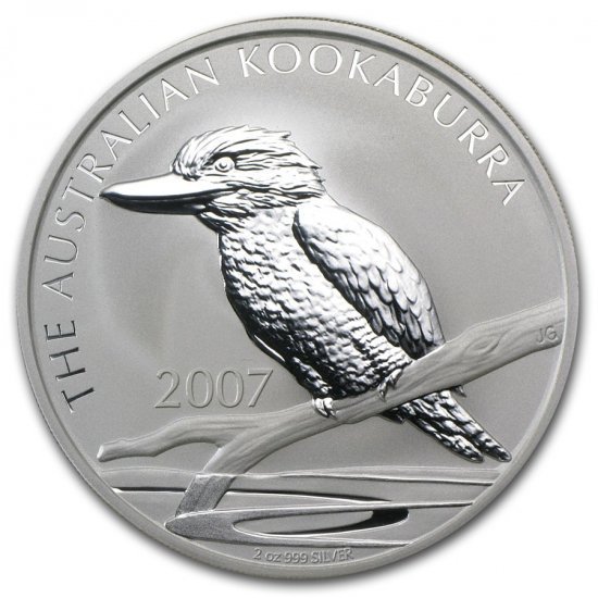 2007 オーストラリア クッカバラ（カワセミ） 銀貨 2オンス クリアー