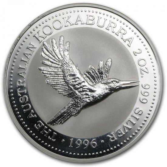 1996 オーストラリア クッカバラ（カワセミ） 銀貨 2オンス クリアー
