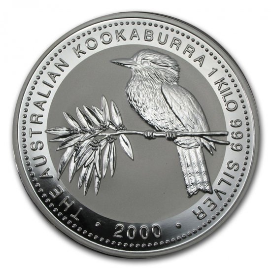 2000 オーストラリア クッカバラ（カワセミ）30ドル銀貨 1キロ クリア