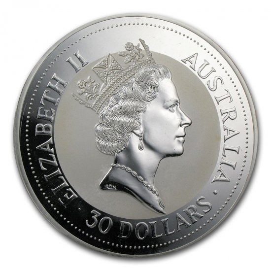 オーストラリア 1992年 30ドル 1kg カワセミ 銀貨 エリザベス女王 - 旧 ...