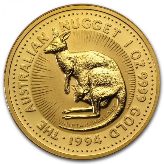 1994 オーストラリア、カンガルー金貨１オンス クリアケース付き 新品 