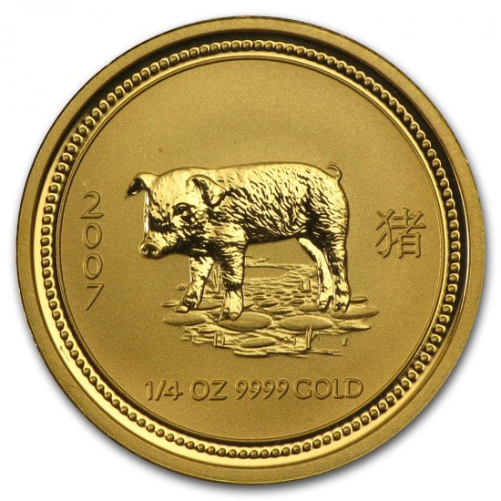 オーストラリア１ドル記念銀貨２００７年干支猪