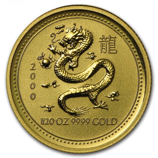 新品未使用 2000 オーストラリア 干支ドラゴン金貨 1/20オンス オーストラリアパース造幣局発行 クリアーケース付き - 野口コイン