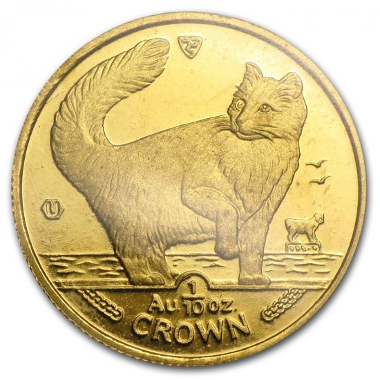 限定レア☆マン島 キャットコイン 銀貨 1991 ノルウェー猫 純銀 プルーフ