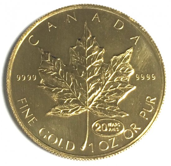 1990 カナダ メイプル金貨１オンス（30mmクリアケース付き） - 野口 ...