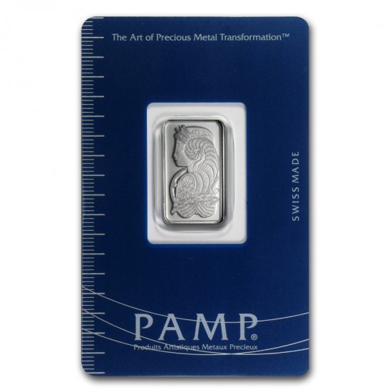 5グラム スイス PAMP製 「プラチナ」バー 99.95% (フォルトゥナ) - 野口コイン株式会社