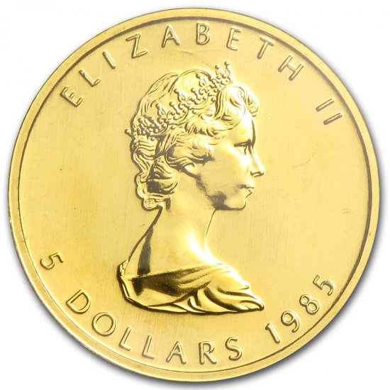 カナダメープルリーフ金貨1/10oz 1985年 - 旧貨幣/金貨/銀貨/記念硬貨